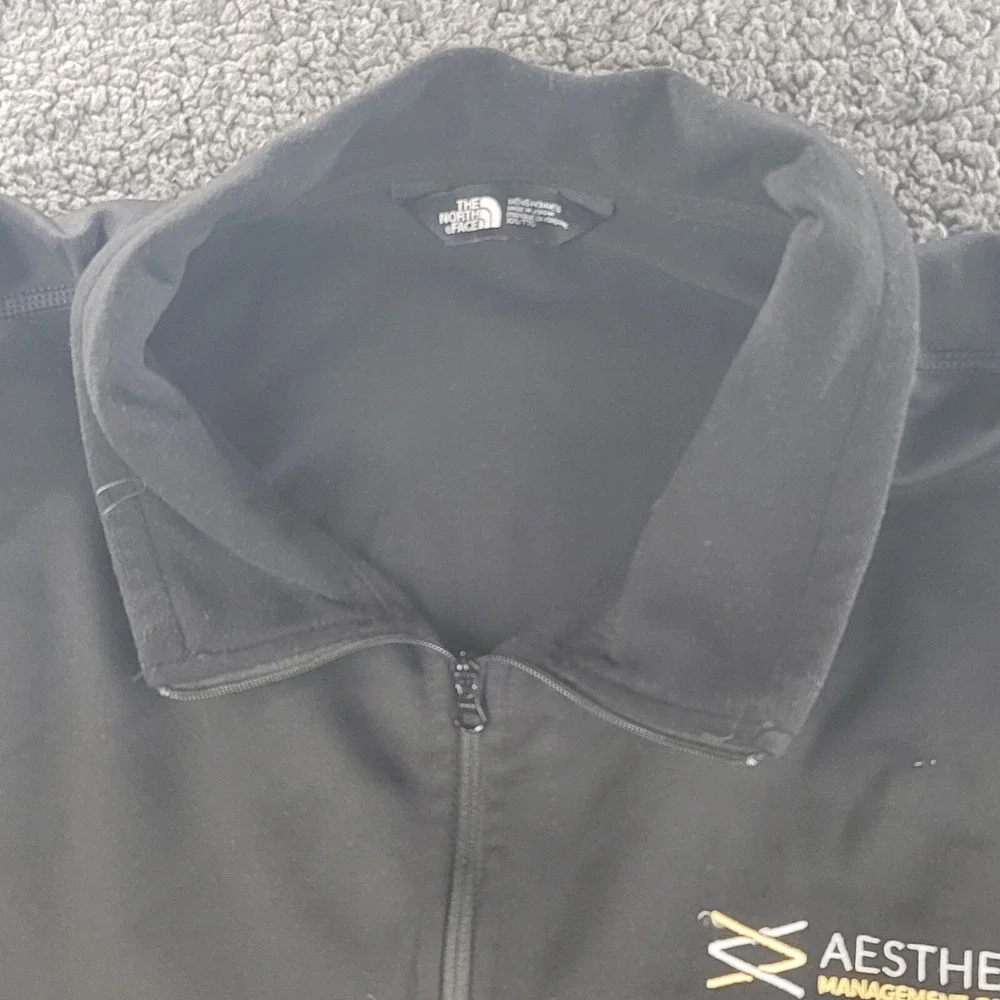 The North Face Sweater Black Mens 2XL‎ 14 Quarter Zip Jacket Embroidered